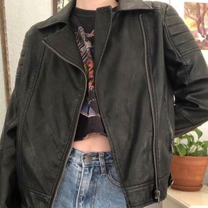 Brandy Melville genuine leather jacket